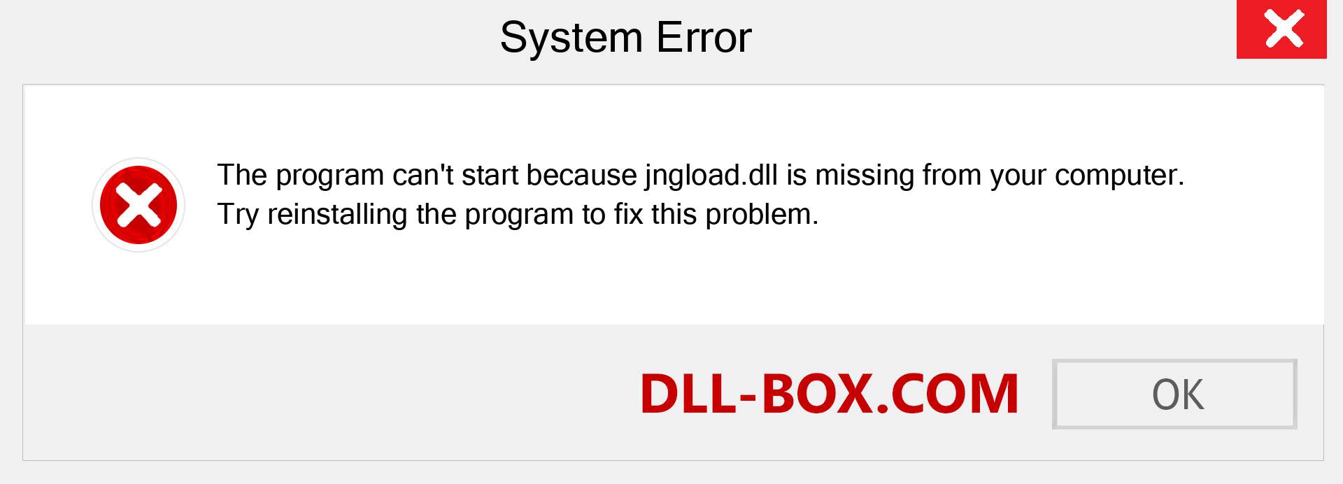 jngload.dll file is missing?. Download for Windows 7, 8, 10 - Fix  jngload dll Missing Error on Windows, photos, images